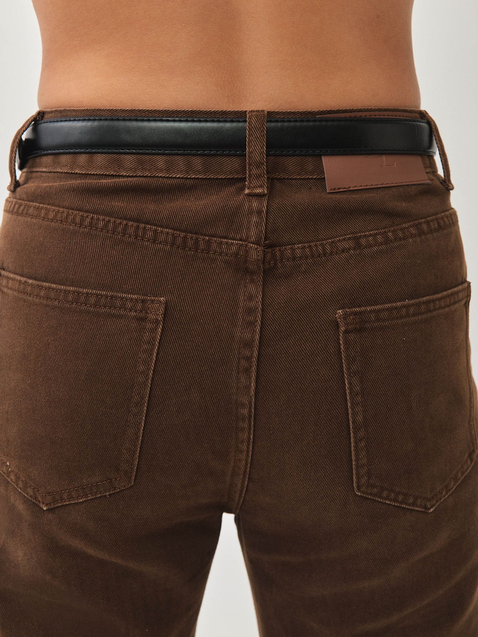 חגורת בלוברי עבה אבזם כסוף