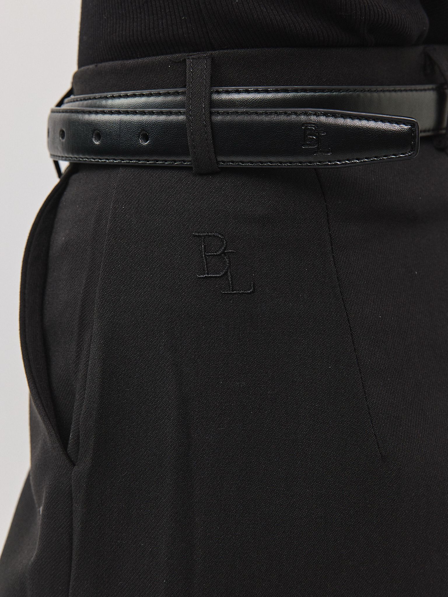 חגורת בלוברי עבה אבזם כסוף