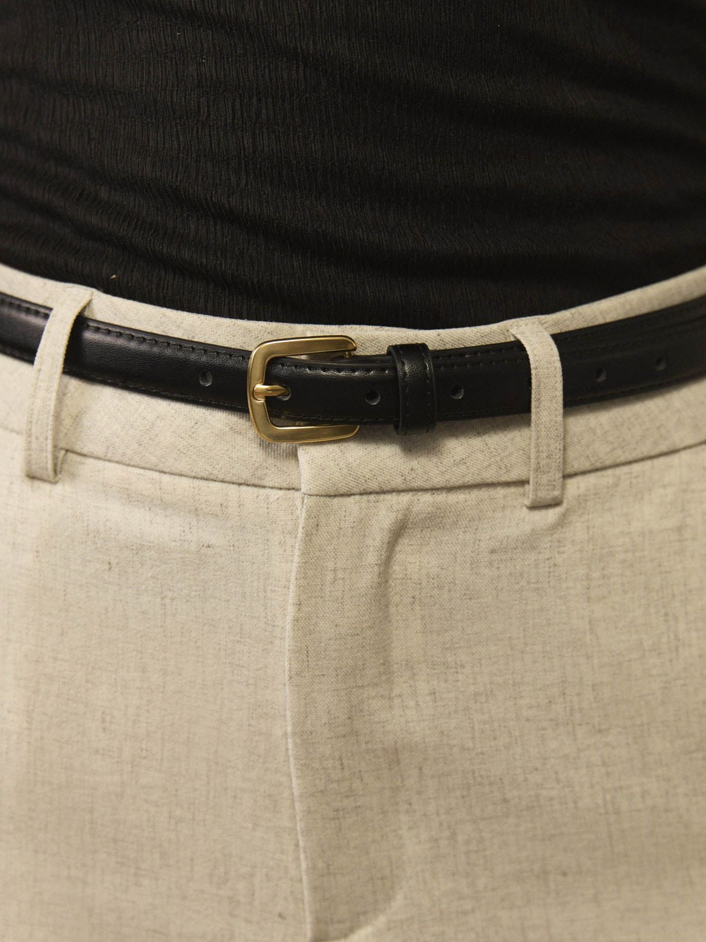 חגורה דקה אבזם ברונזה