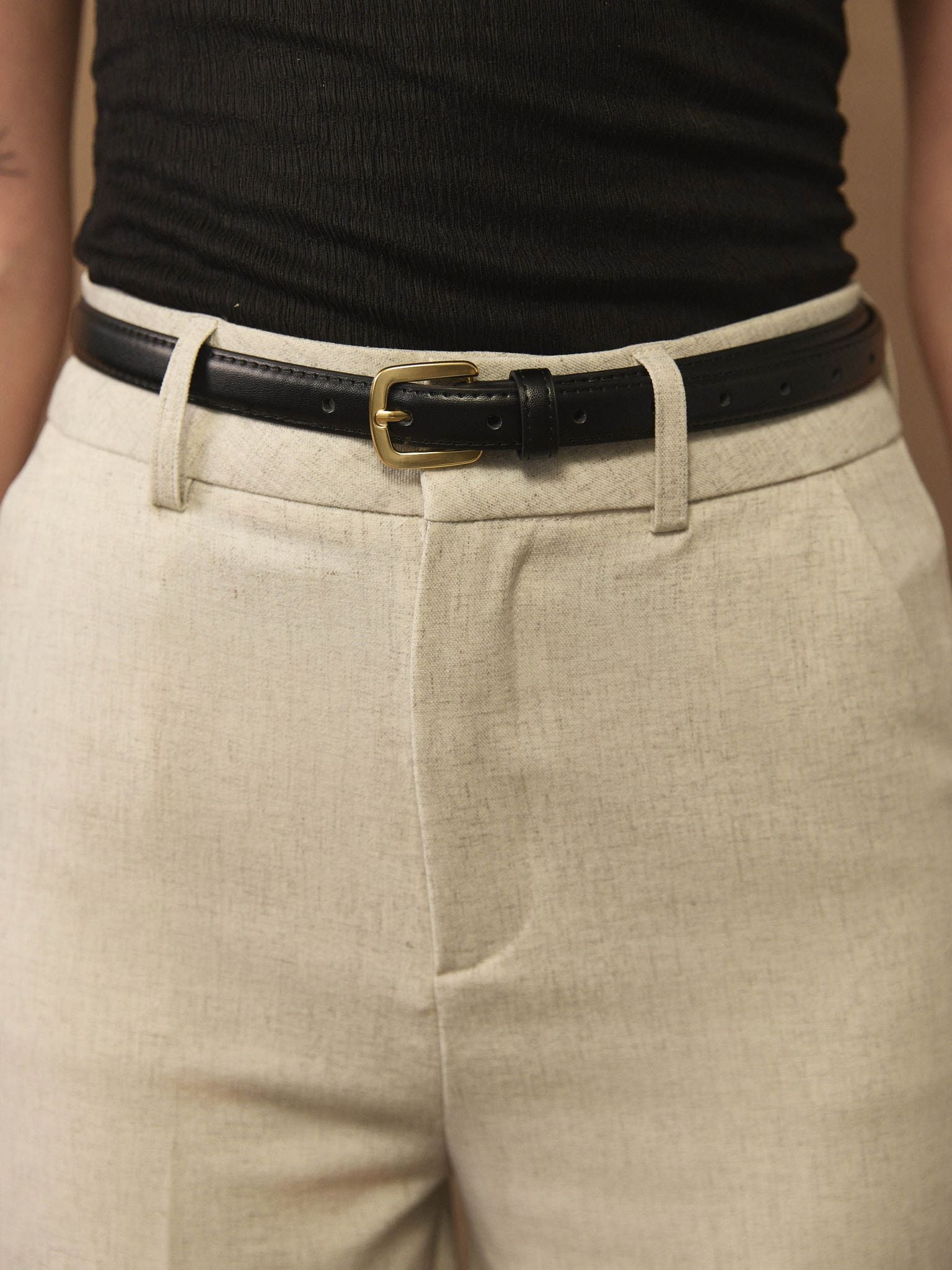 חגורה דקה אבזם ברונזה