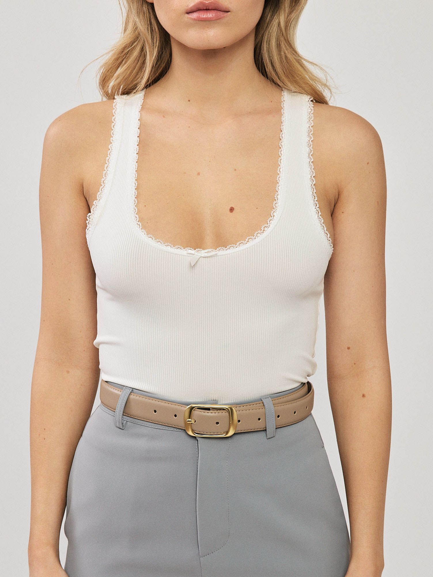 חגורה עבה אבזם ברונזה