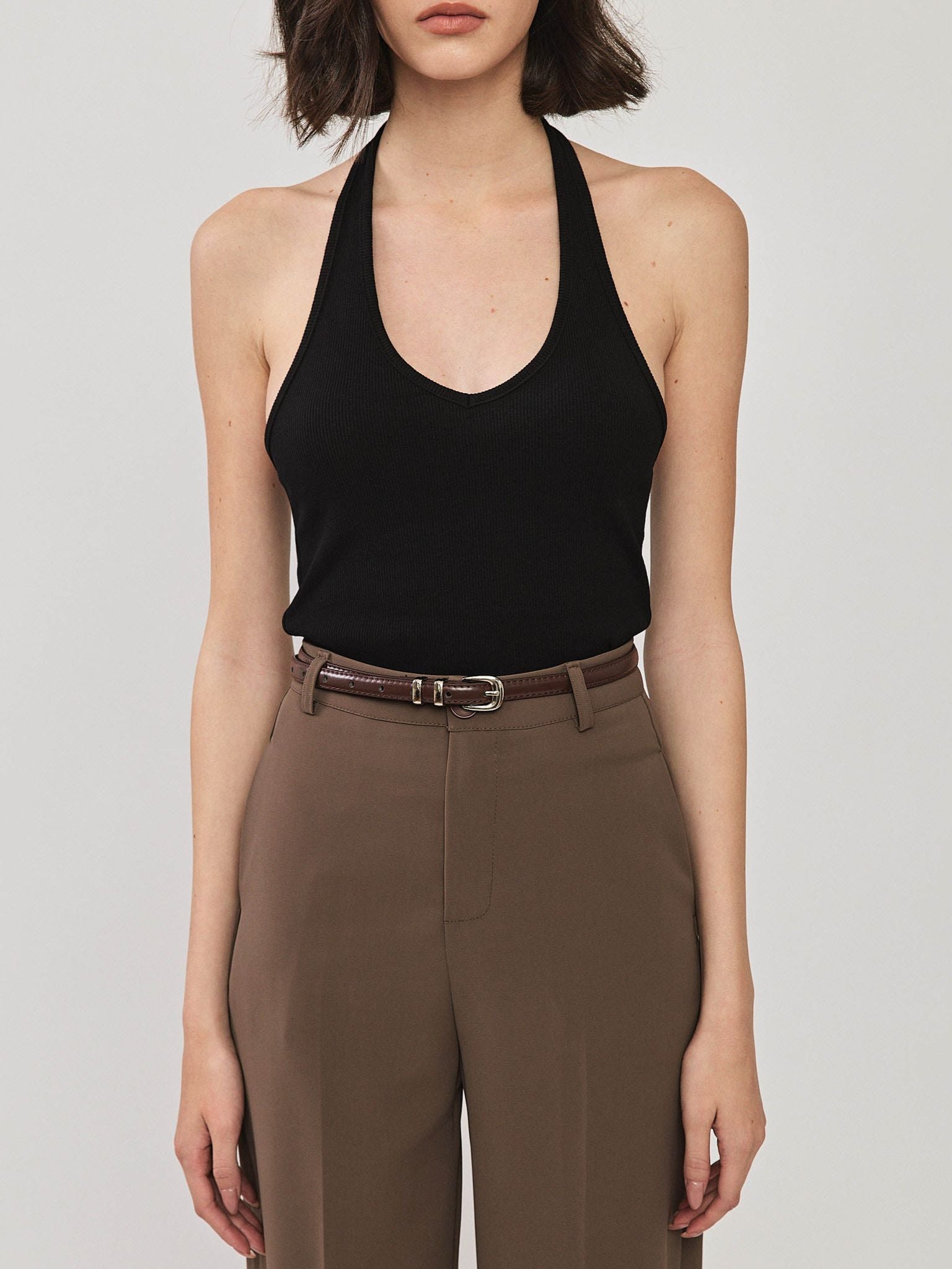 חגורת בלוברי דקה אבזם כסף