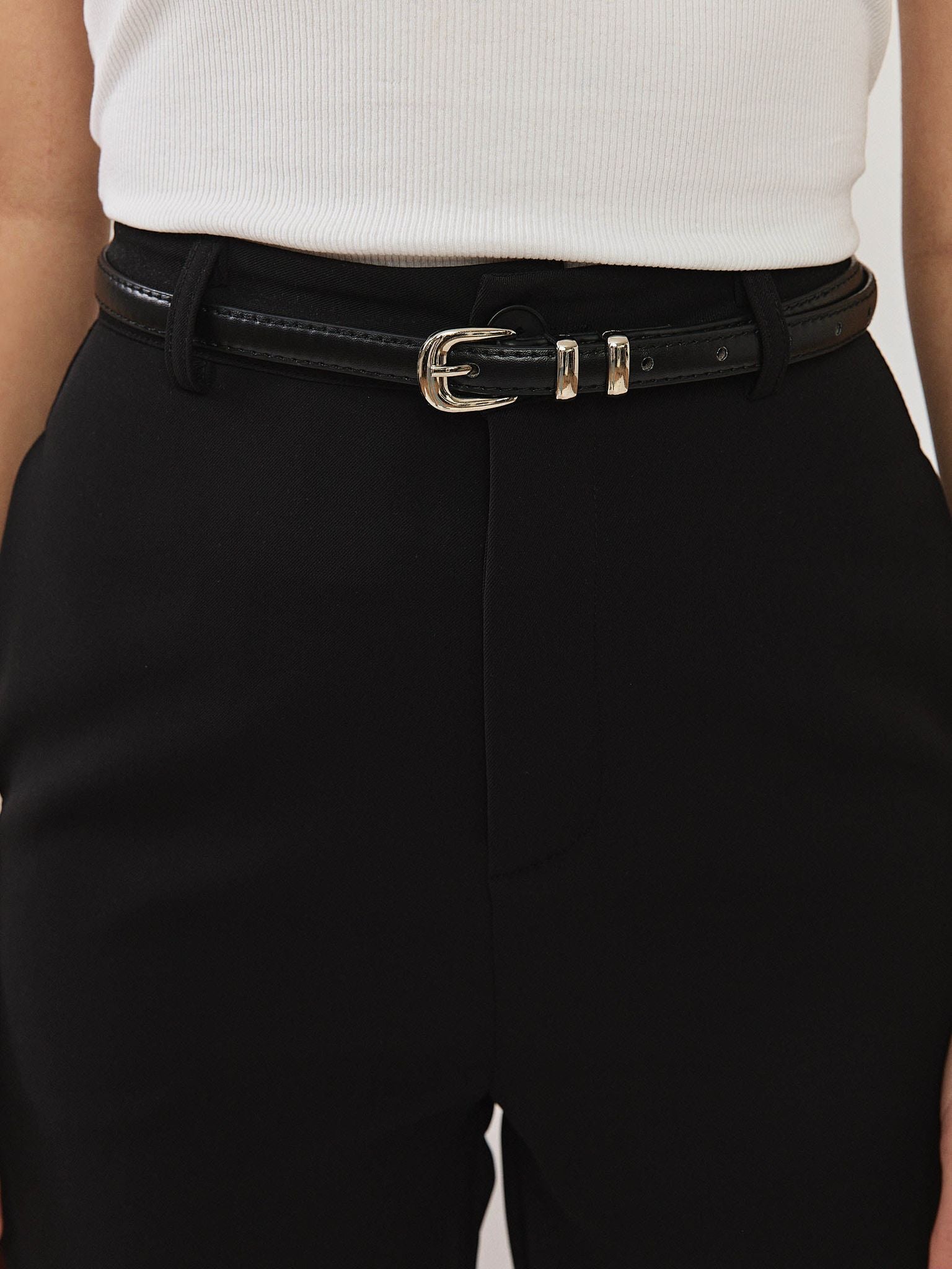 חגורת בלוברי דקה אבזם כסף