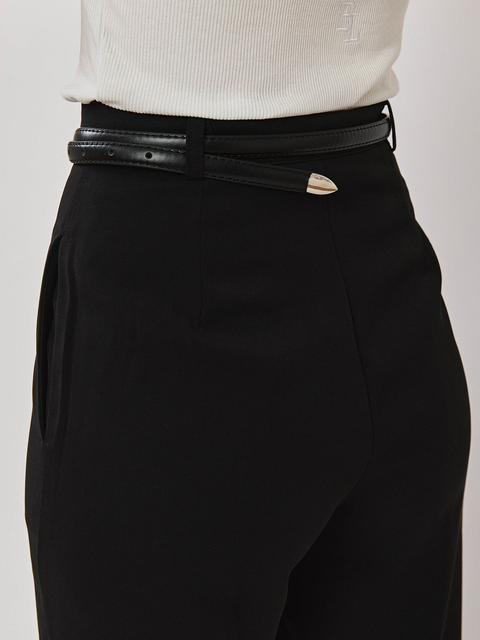 חגורת בלוברי דקה אבזם כסף