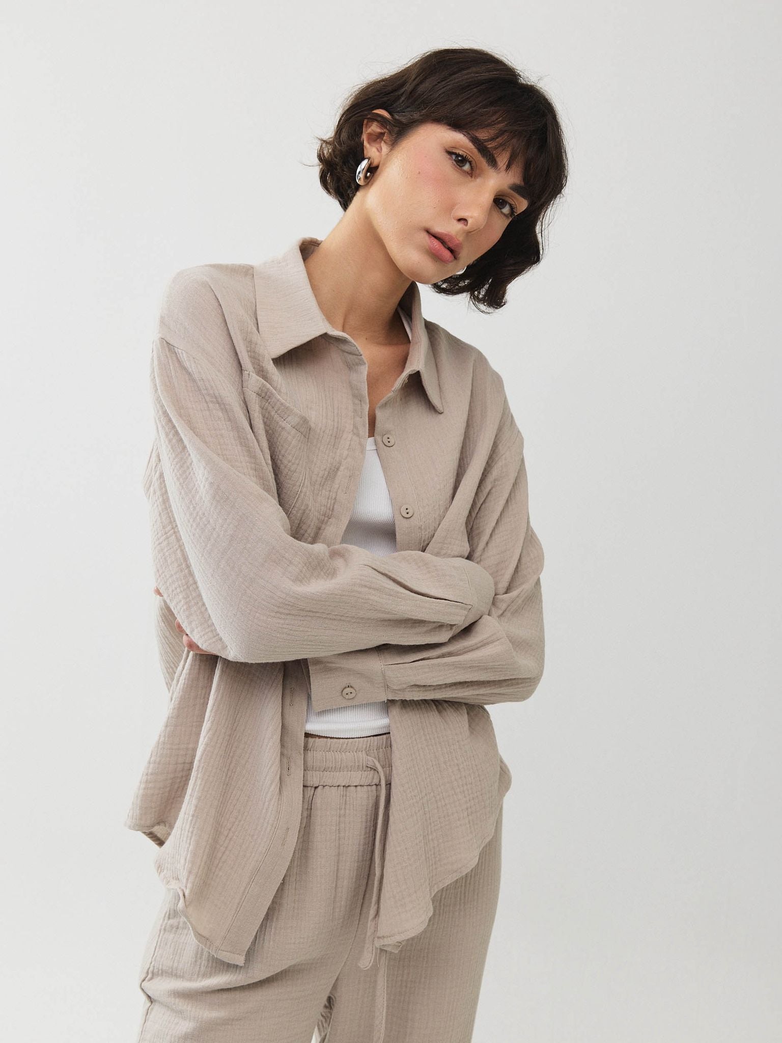 מכופתרת אובריאן פשתן