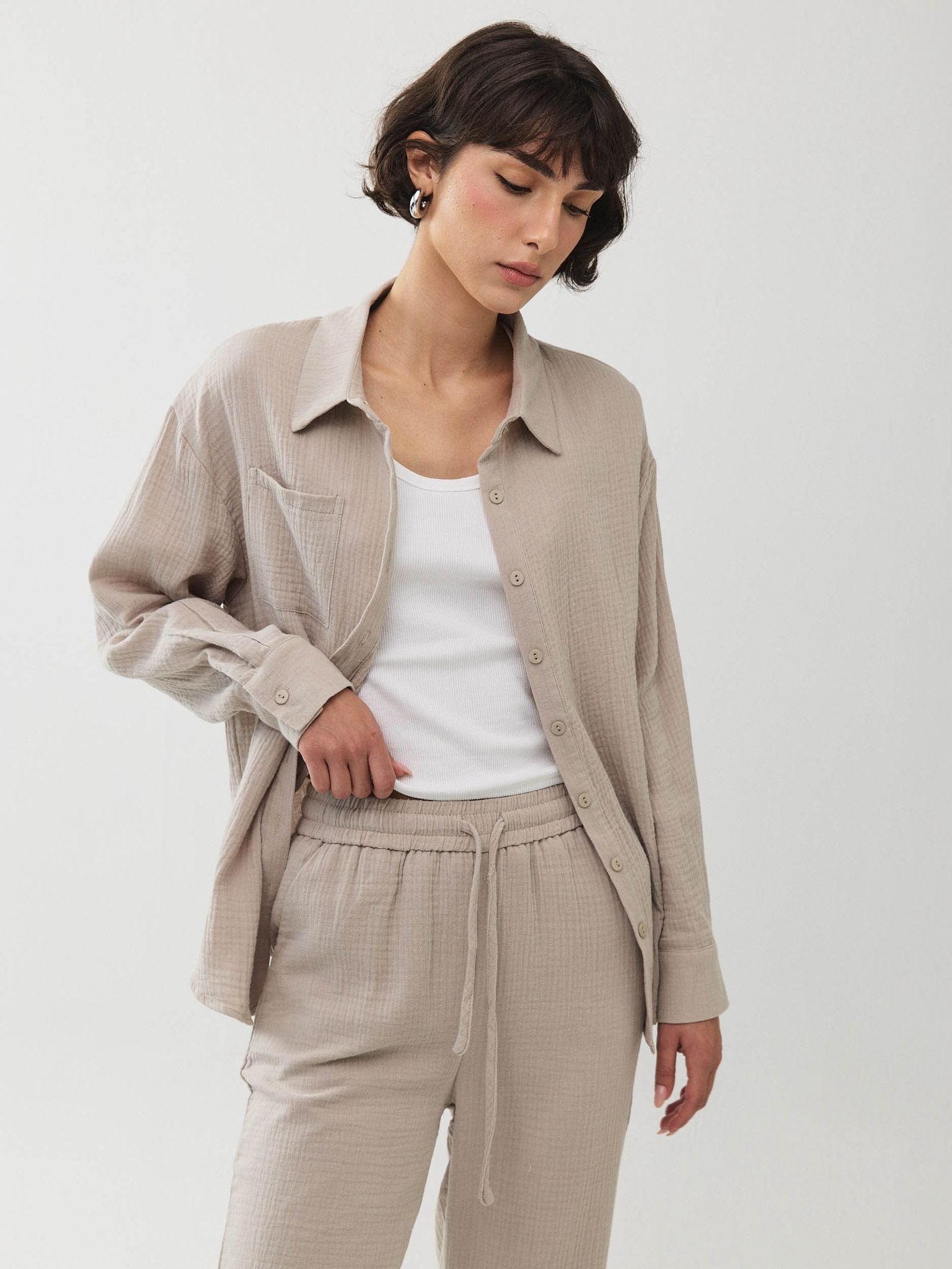 מכופתרת אובריאן פשתן