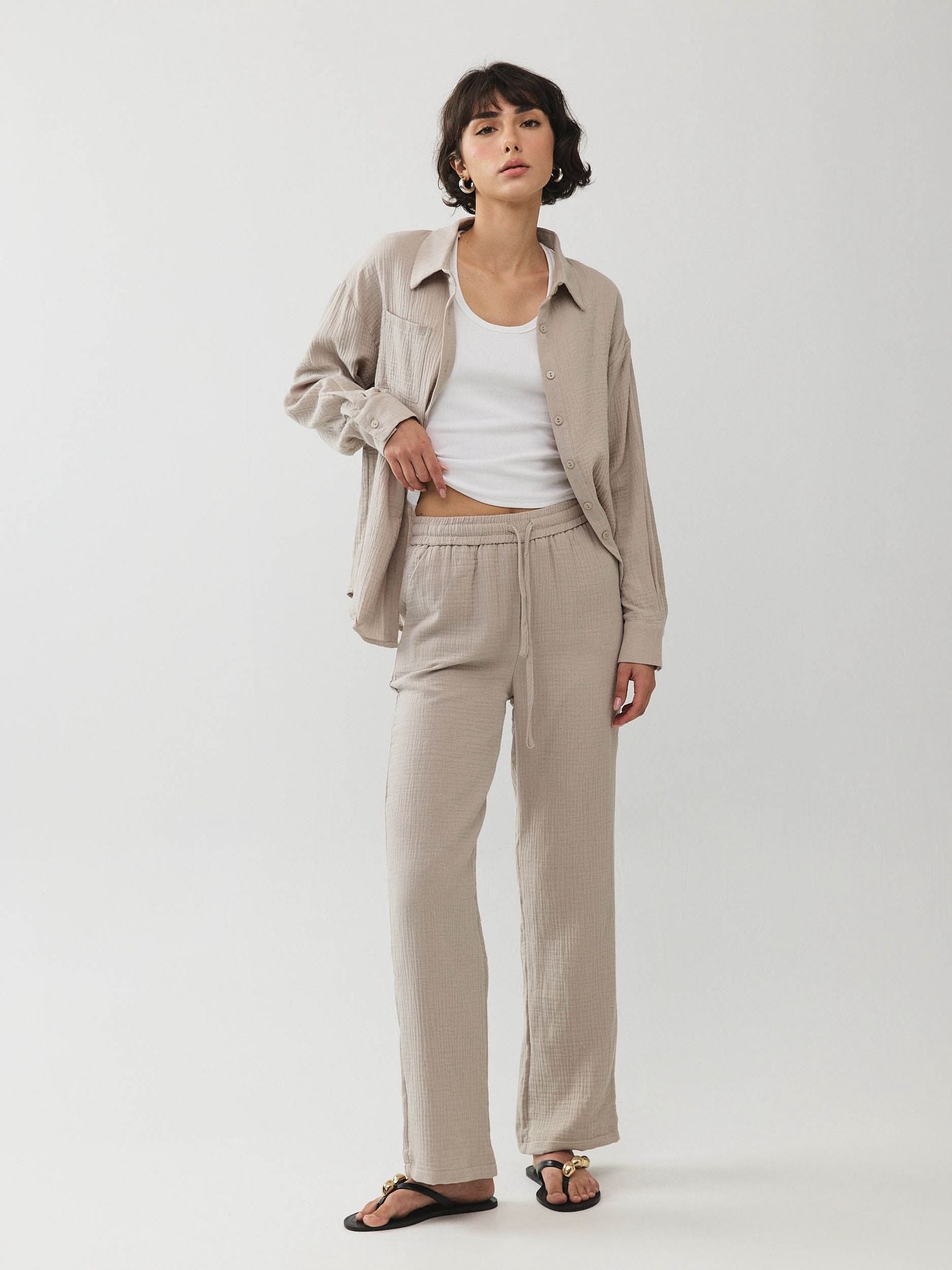 מכופתרת אובריאן פשתן