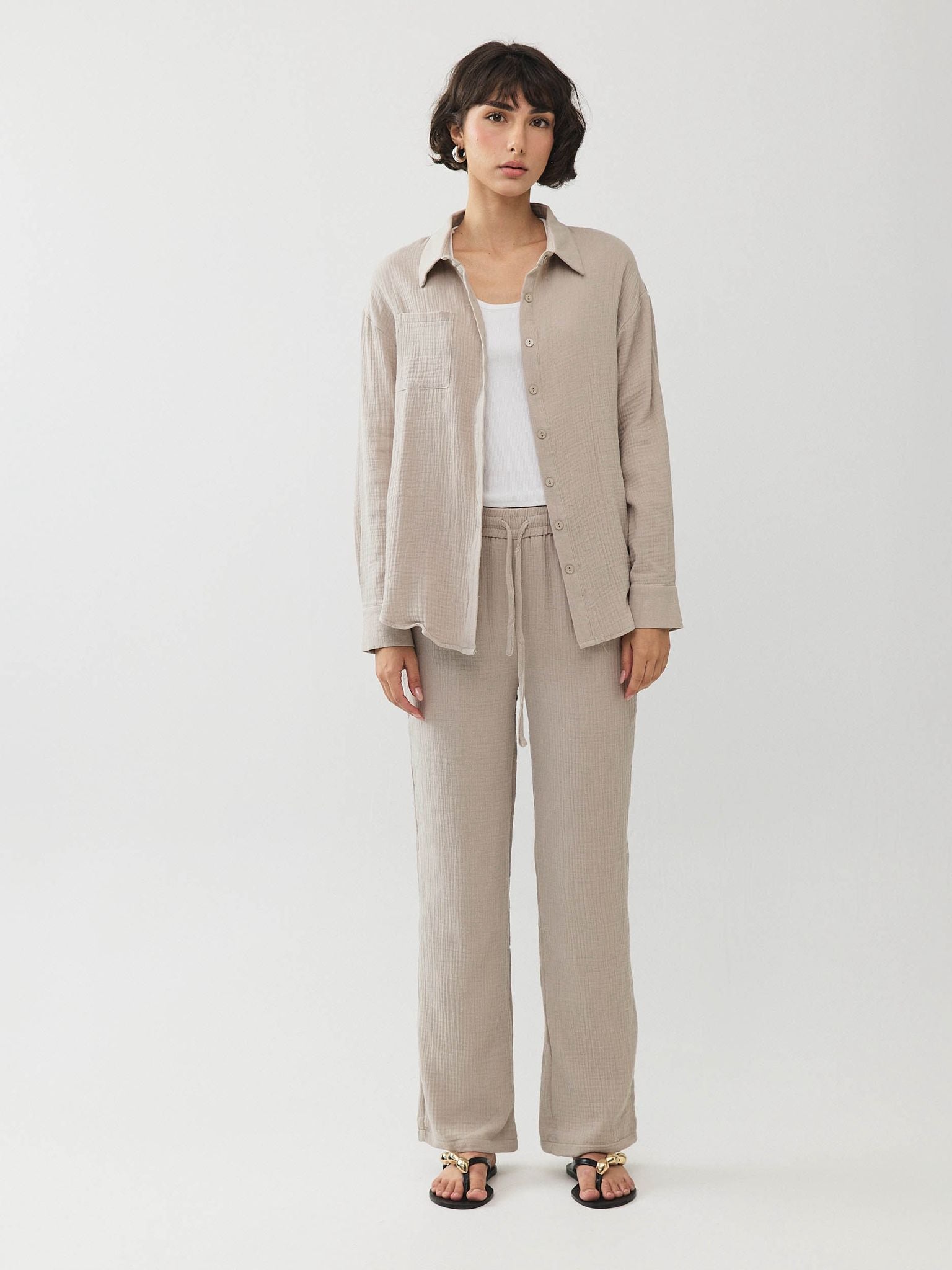 מכופתרת אובריאן פשתן