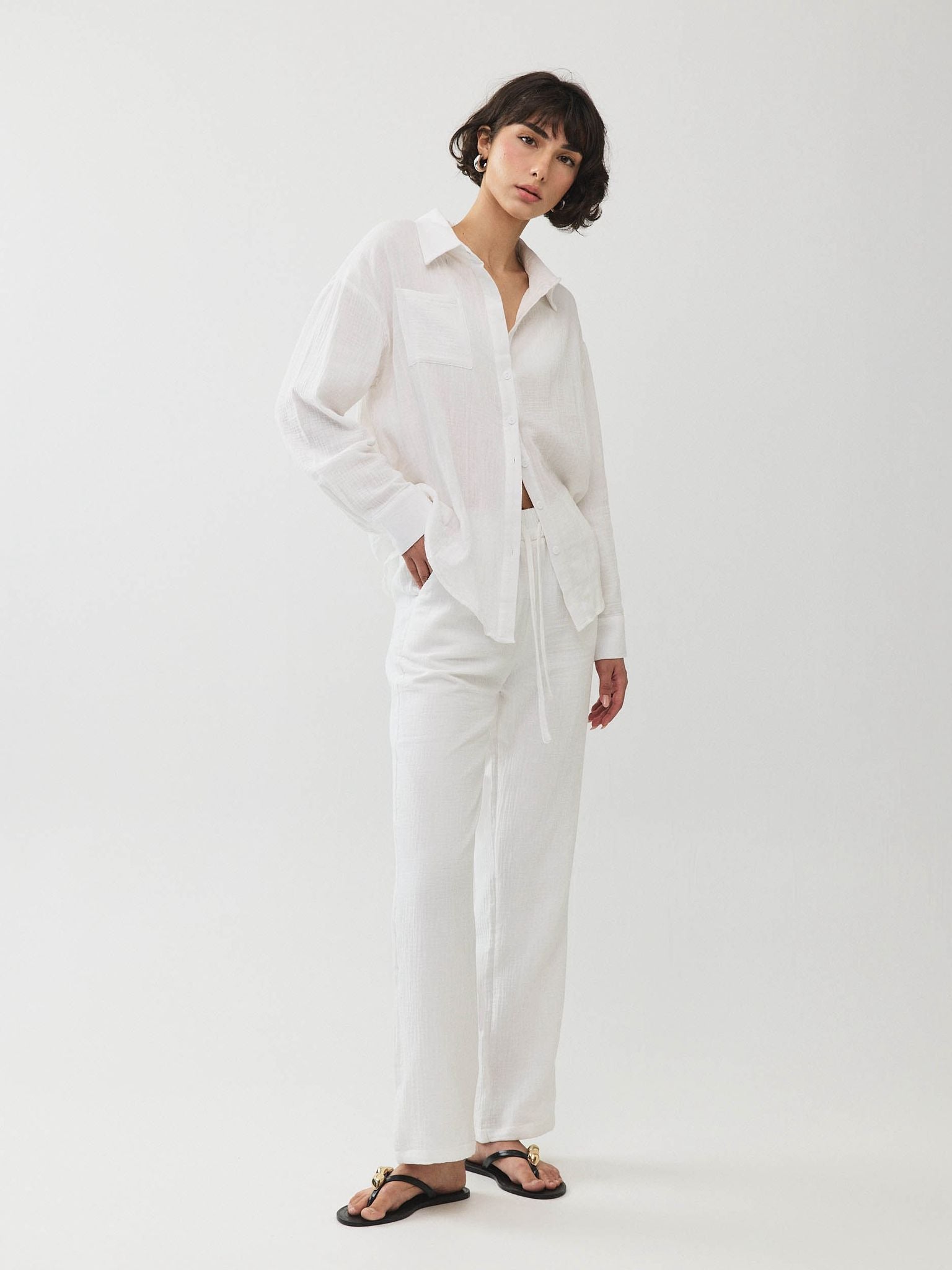 מכופתרת אובריאן פשתן