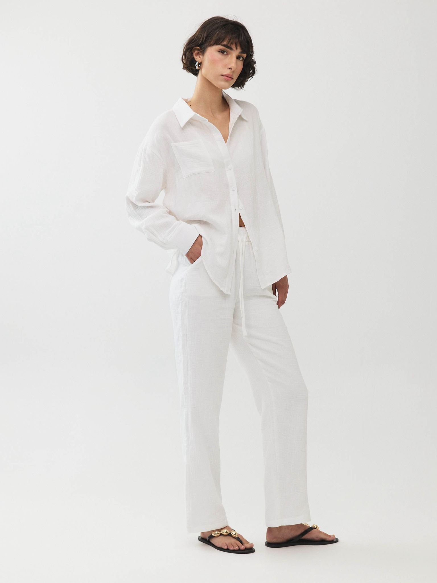 מכופתרת אובריאן פשתן