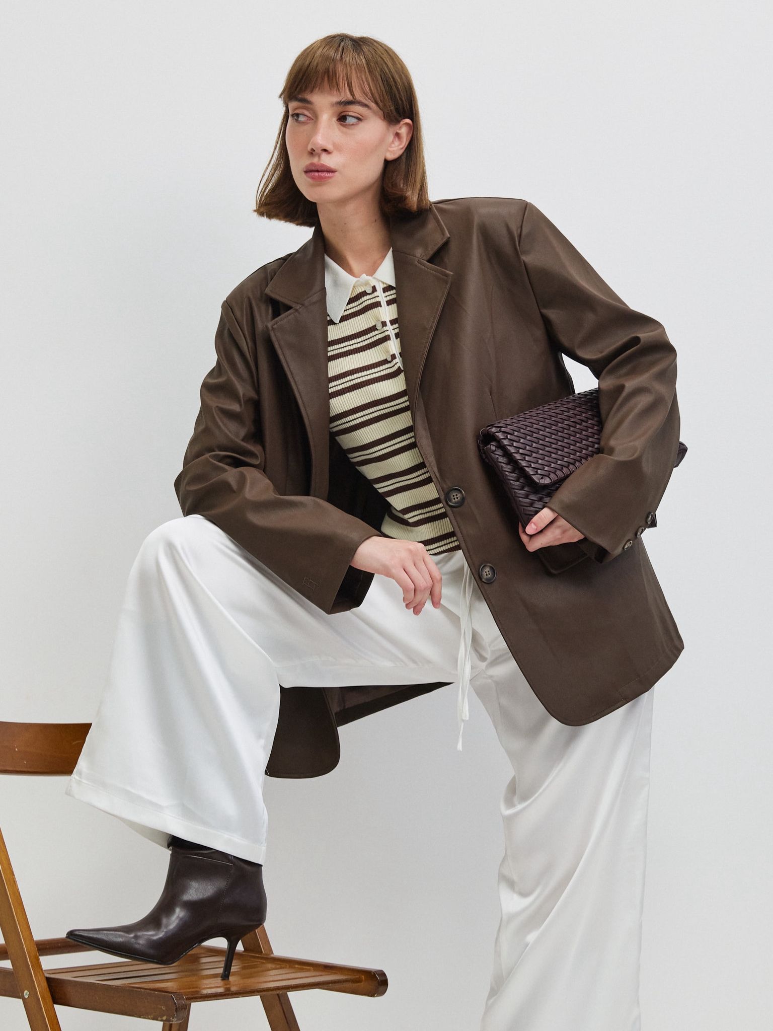 בלייזר דמוי עור סטיבן