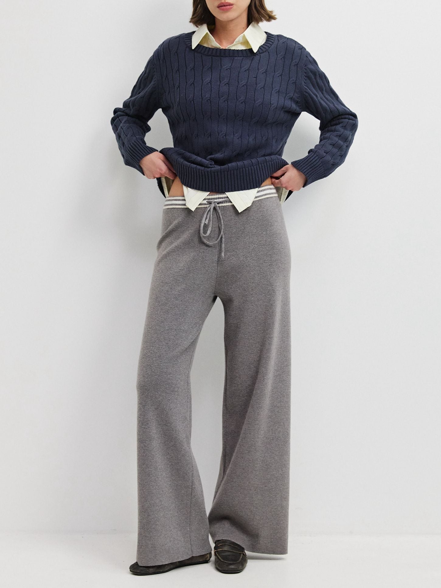 מכנסי סריג אשטון