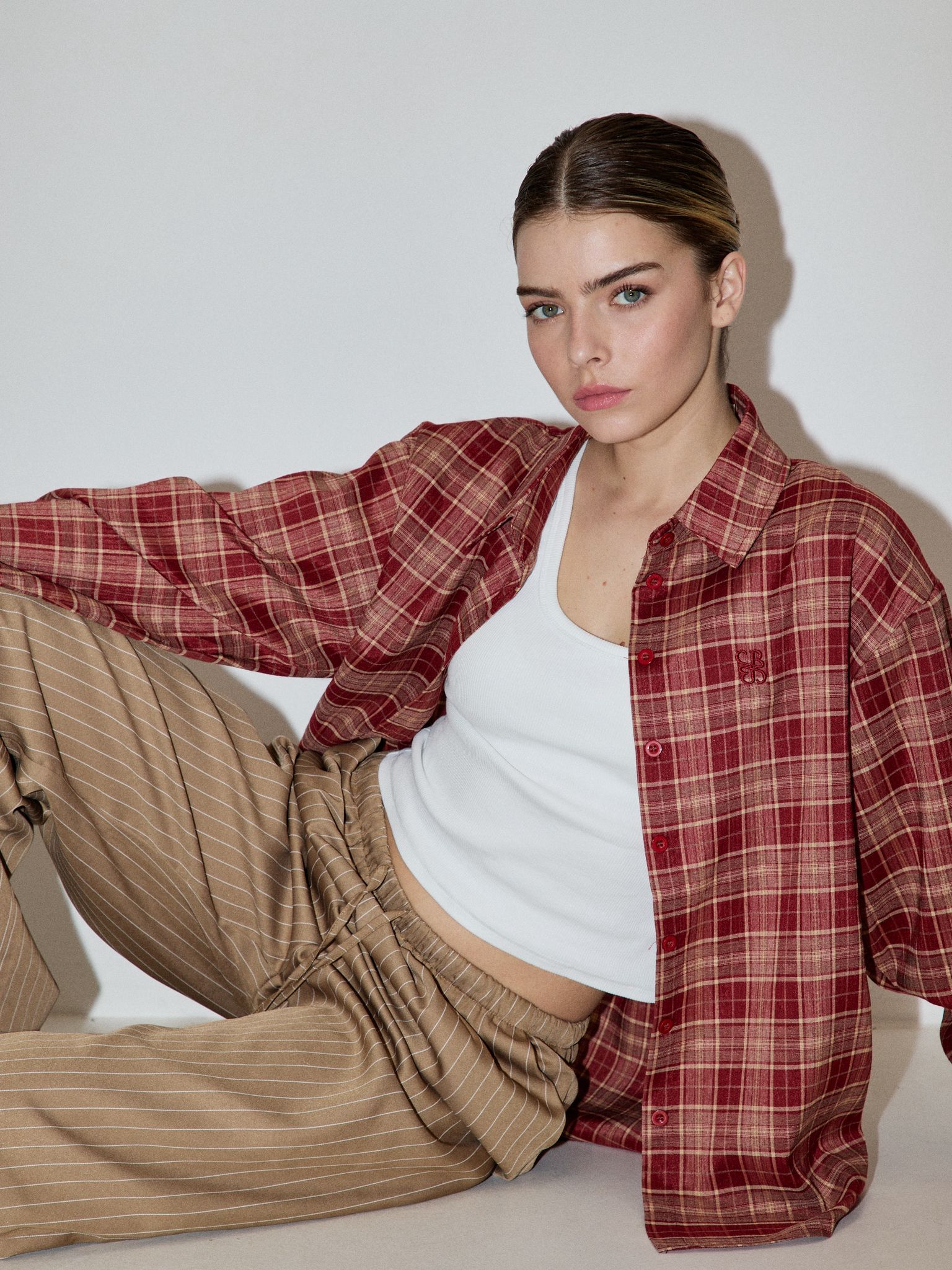 מכופתרת תומאס משבצות