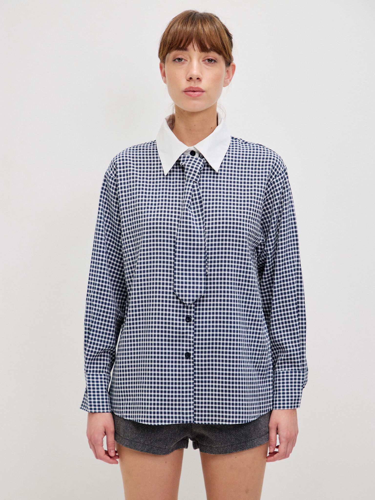 מכופתרת מארי משבצות + עניבה