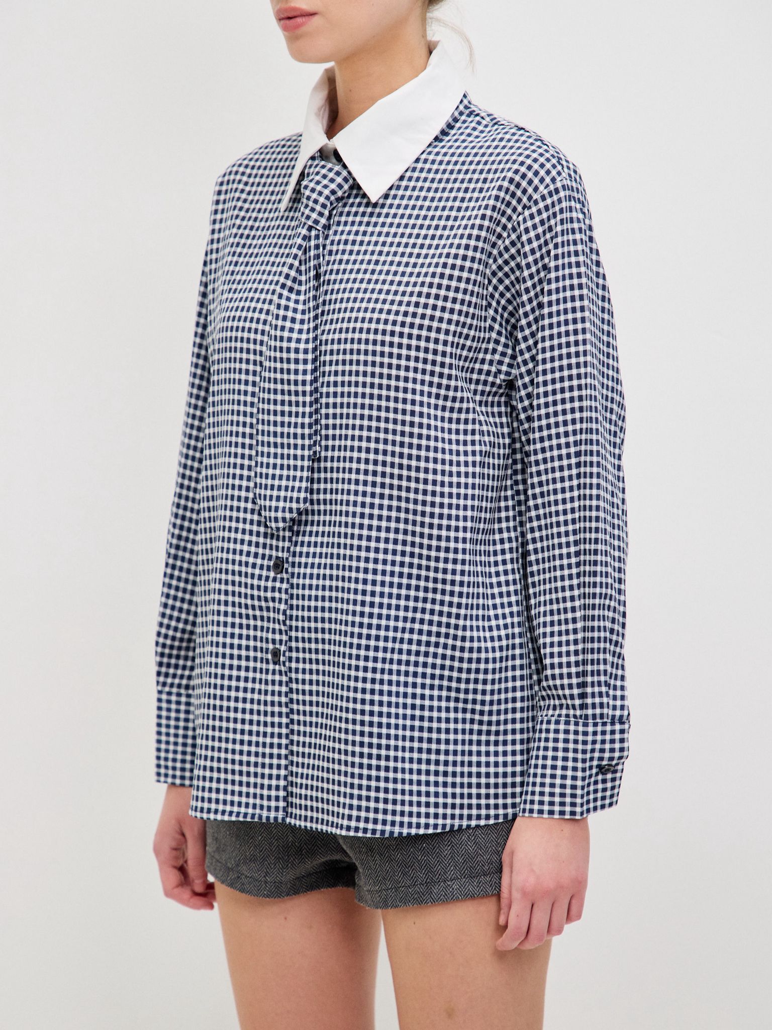 מכופתרת מארי משבצות + עניבה