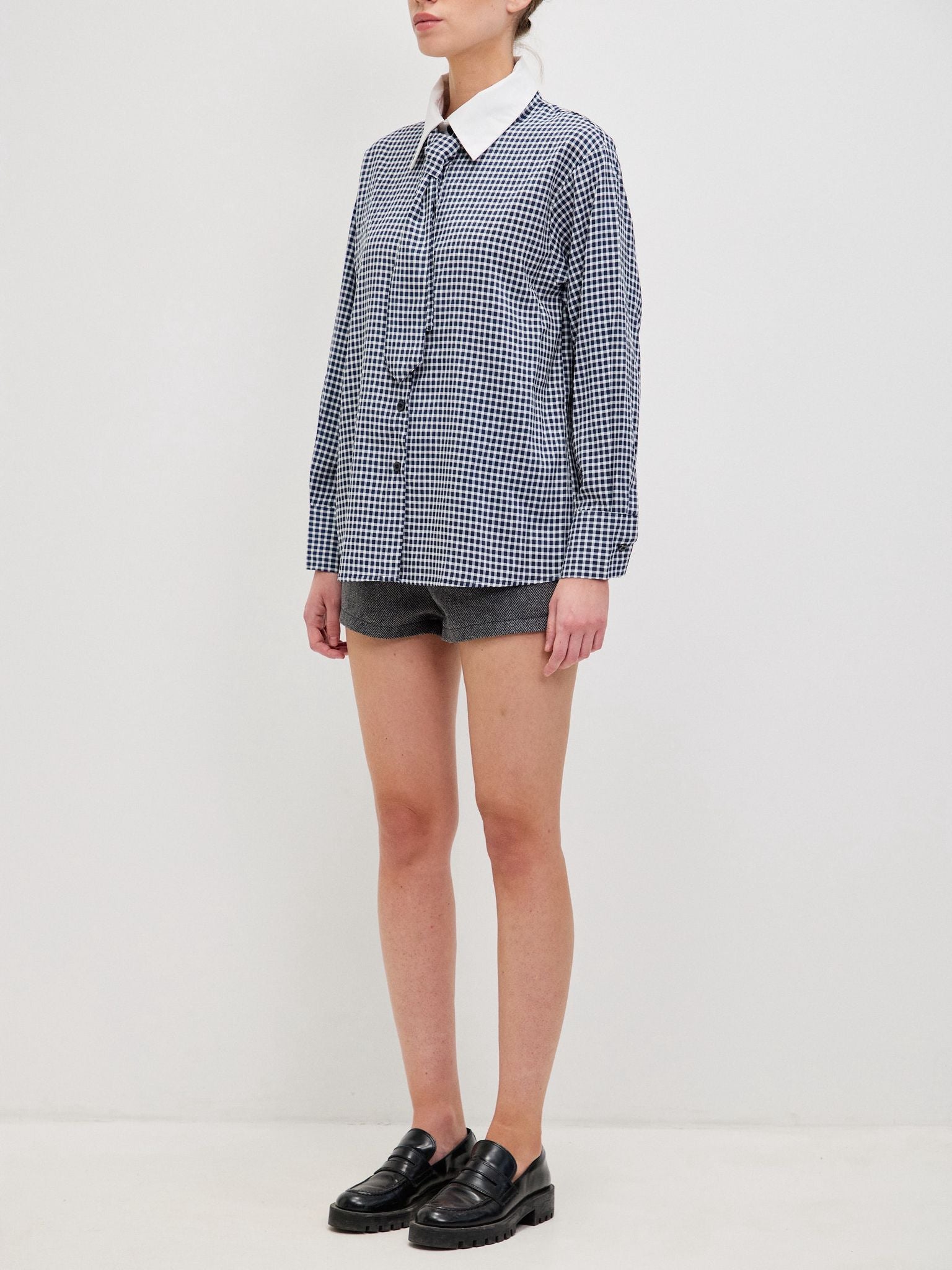 מכופתרת מארי משבצות + עניבה