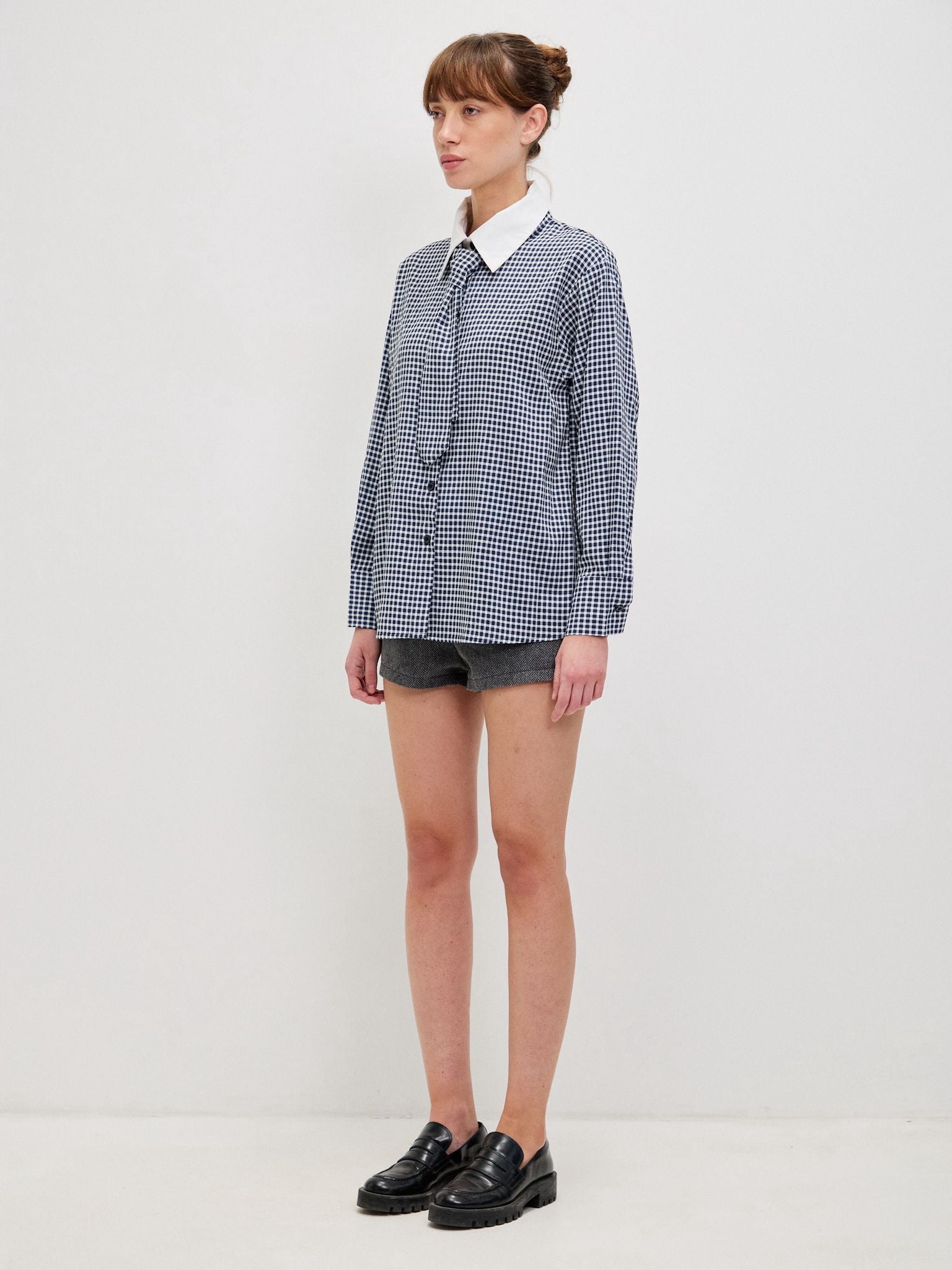 מכופתרת מארי משבצות + עניבה