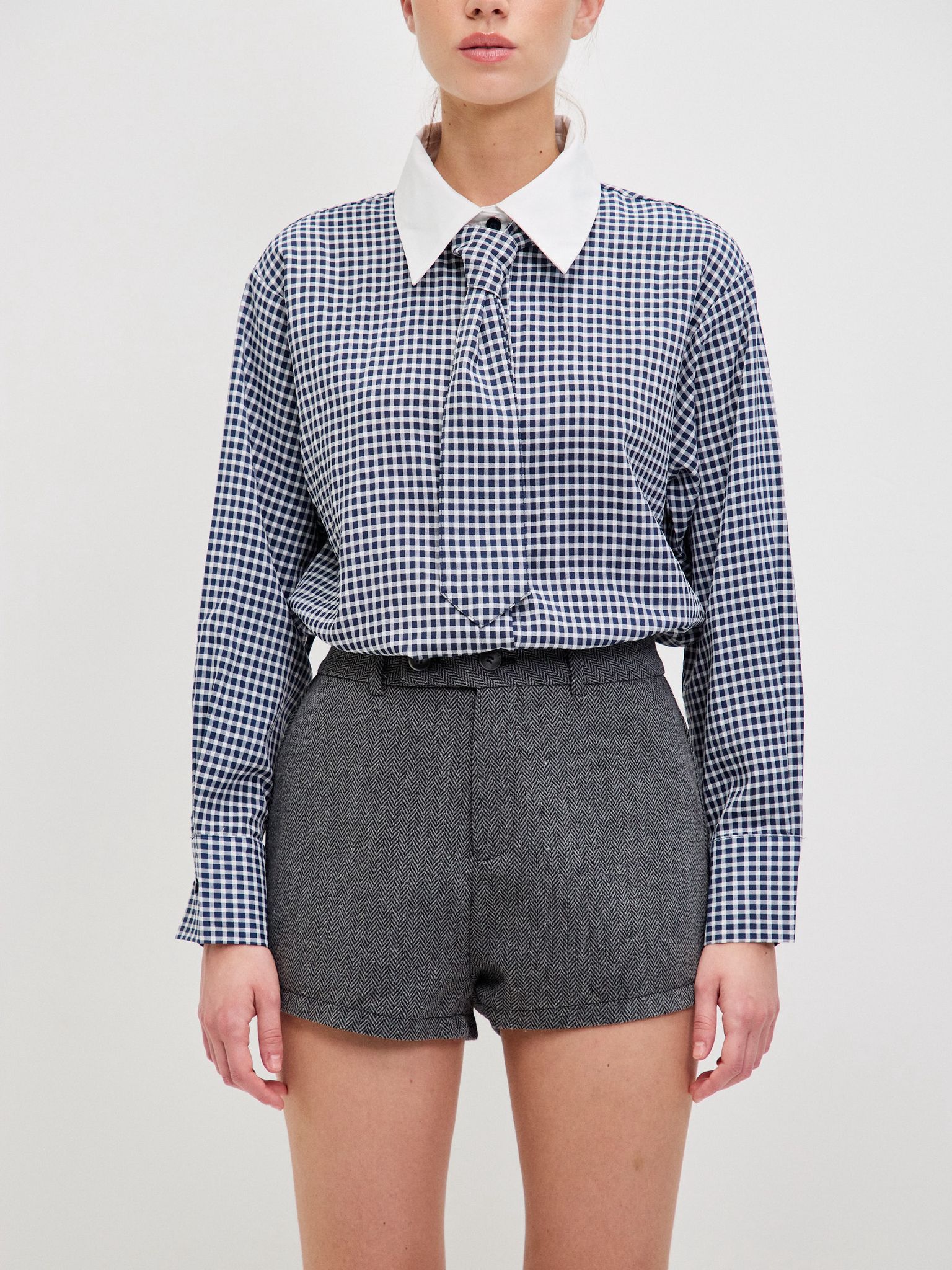 מכופתרת מארי משבצות + עניבה