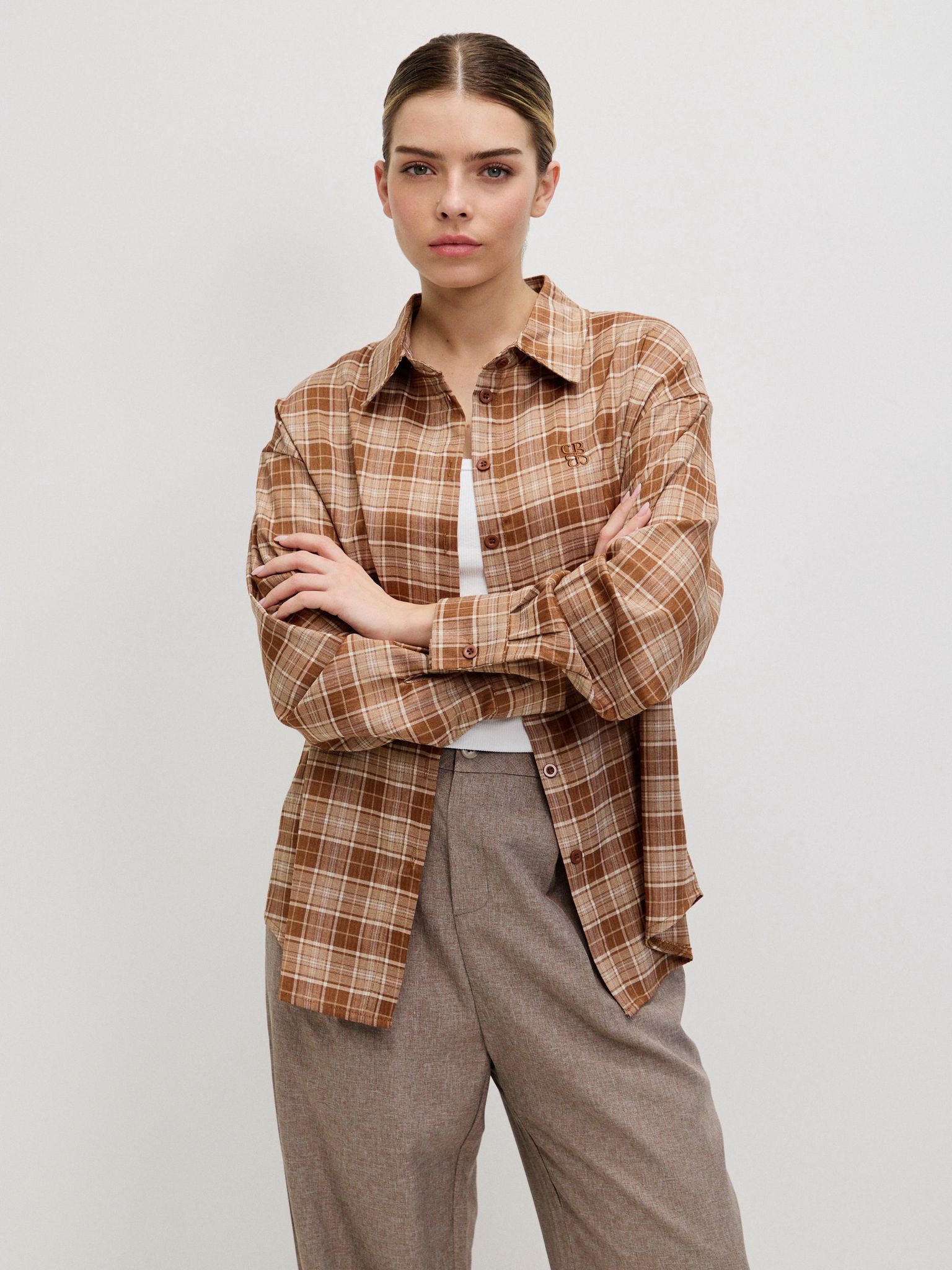 מכופתרת תומאס משבצות